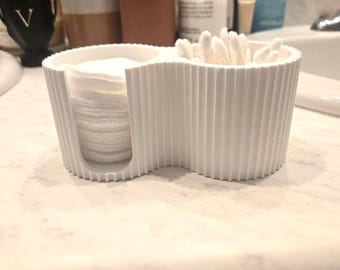 Bathroom Essentials Organizer – Minimalist Cotton Swab & Pad Holder”