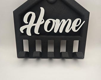 Llavero con forma de casa con 5 ganchos / Organizador de entrada "Home"