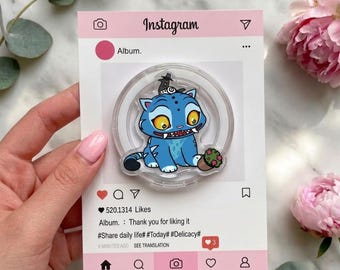 Tiger And Bird Demon Hunter Phone Grip, Tiger Phone Holdder, Cartoon Griptok, Phone Charm for Fan, Gift for Fan, Kawaii Pop Socket