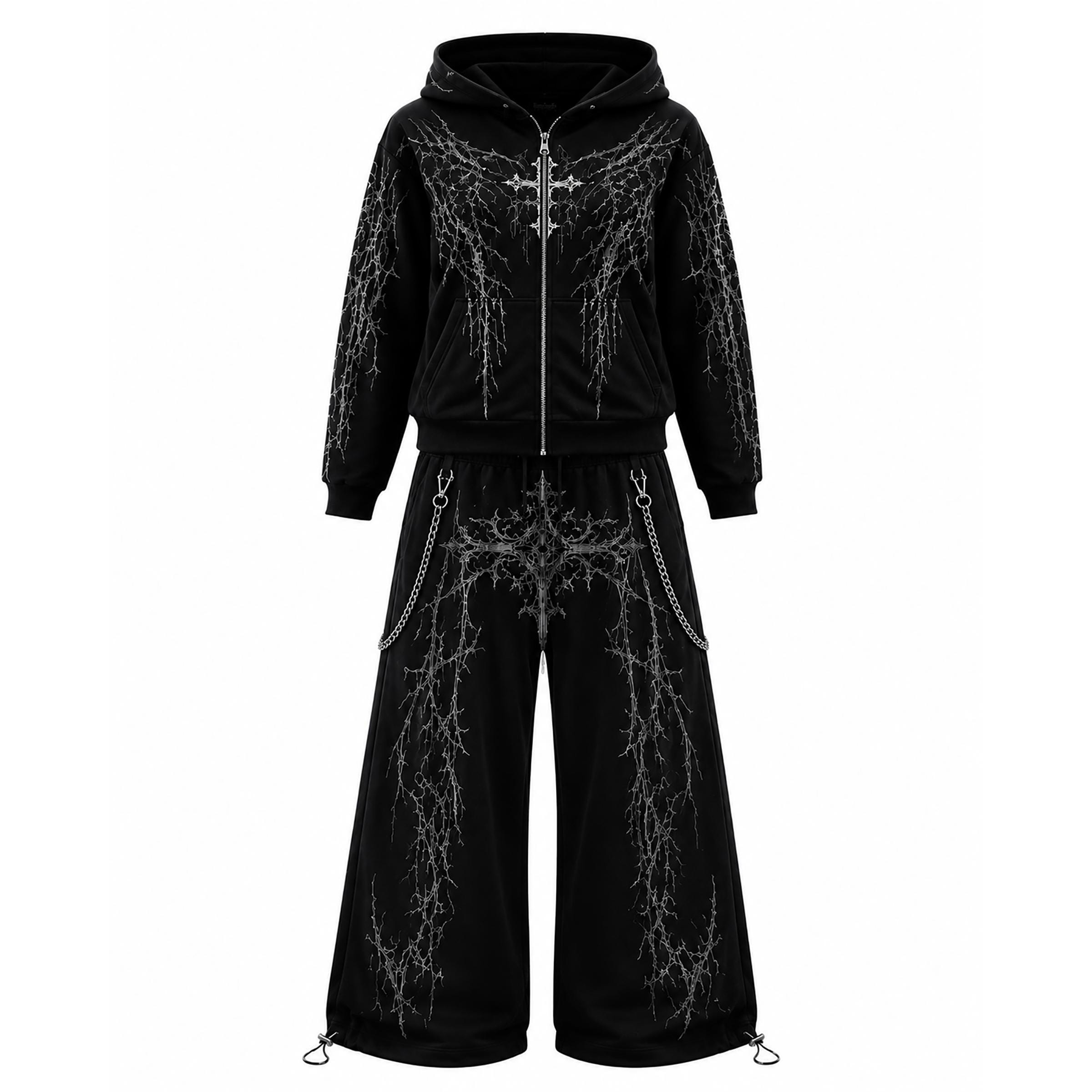 Rhinestone Cross Zip up Hoodie - Etsy