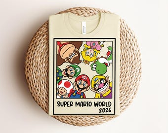 Camiseta de Super Mario, camiseta retro de Mario Bros, camiseta de Super Mario World, ropa de Paper Mario Galaxy, camiseta para gamers de videojuegos de dibujos animados