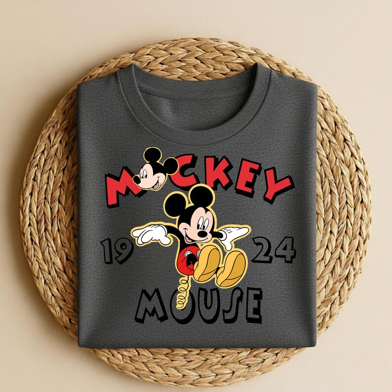 Chemise Mickey Mouse, t-shirt Mickey classique, chemise dessin animé vintage, t-shirt personnage Disney, design Mickey rétro 1928 image 2