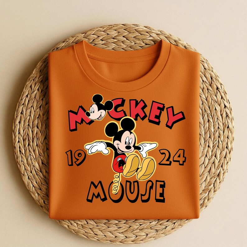 Chemise Mickey Mouse, t-shirt Mickey classique, chemise dessin animé vintage, t-shirt personnage Disney, design Mickey rétro 1928 image 6