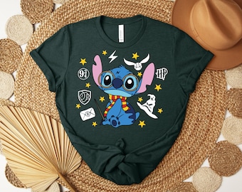 Stitch Magic Shirt, Wizard 9 3/4 Graphic Tee, Potter Fan Apparel