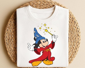 Disney Fantasia Mickey Sorcerer Shirt, Mickey Fantasia Wizard,Disney World Fantasmic Show Shirt,The Sorcerer's Apprentice Tee
