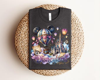 Camiseta de Mickey Mouse, Camiseta de vacaciones en Disneyland, Camiseta del equipo Disney, Ropa vintage del Castillo Disney, Camiseta de Mickey en acuarela, Camiseta para viajes familiares