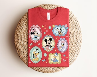 Vintage Mickey Tee, Retro Mickey Mouse Shirt, Classic Cartoon Portrait Tshirt, Vintage Disney Squad Shirt, Cute Mouse Graphic Tee