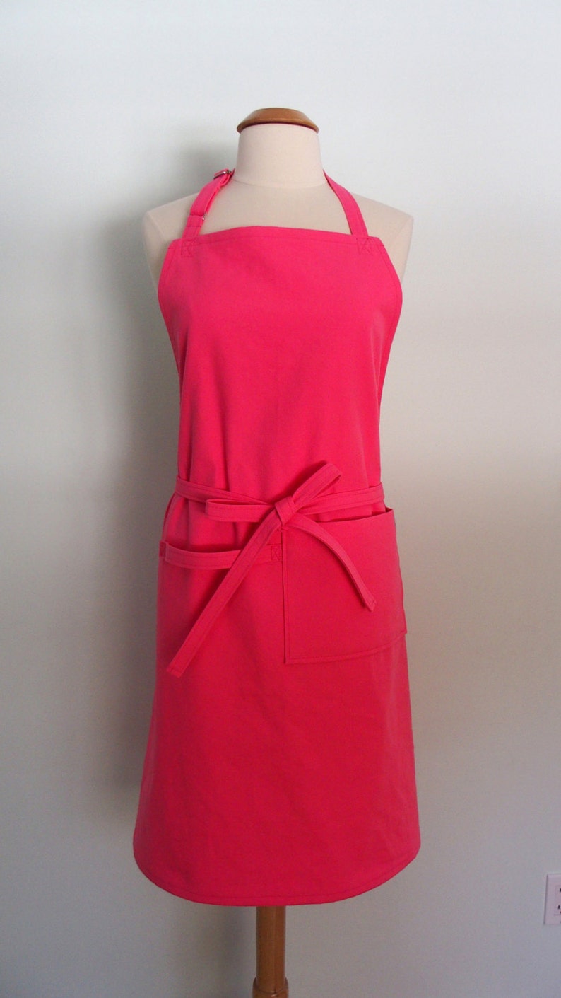 Hot Pink Apron with Pocket and Towel Loop Heavy Weight Canvas Etsy