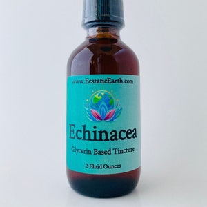 Organic Echinacea Tincture - Alcohol Free Echinacea angustifolia Extract - Handmade Herbal Wellness Remedy