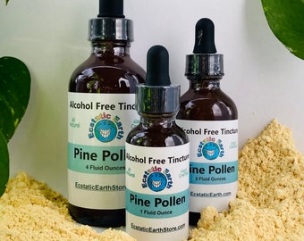 Pine Pollen Tincture - Pinus massoniana pollen extract - Handmade Herbal Extract