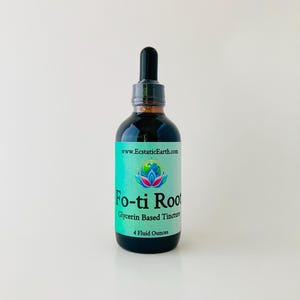 Fo-Ti Tincture - Alcohol Free Polygonum multiflorum Extract - Handmade Herbal Remedy by Ecstatic Earth