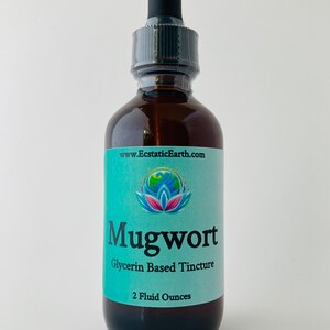 Mugwort Tincture - Alcohol Free Artemisia vulgaris - Handmade Herbal Extract by Ecstatic Earth