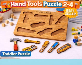 Tools Puzzle SVG Laser Cut Files | Digital Download - Montessori toys | Toys and Games File Personalized gifts