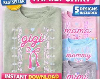 Paquete PNG de estampado floral a rayas "Mamá Coqueta", diseño moderno para sublimación de abuelas, abuelas y abuelas, regalo para el Día de la Madre, diseño para mamás con estilo preppy.