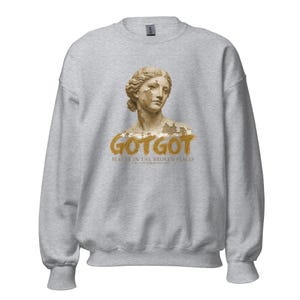 Sudadera de cuello redondo GOTGOT Venus Art, jersey con estampado de pintura al óleo envejecida, ropa con estética Dark Academia
