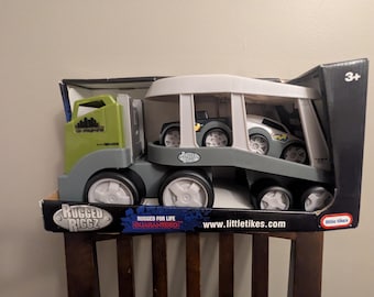 Vintage 2006 Little Tikes Rugged Riggz Car Hauler Transport Truck – Open Box New