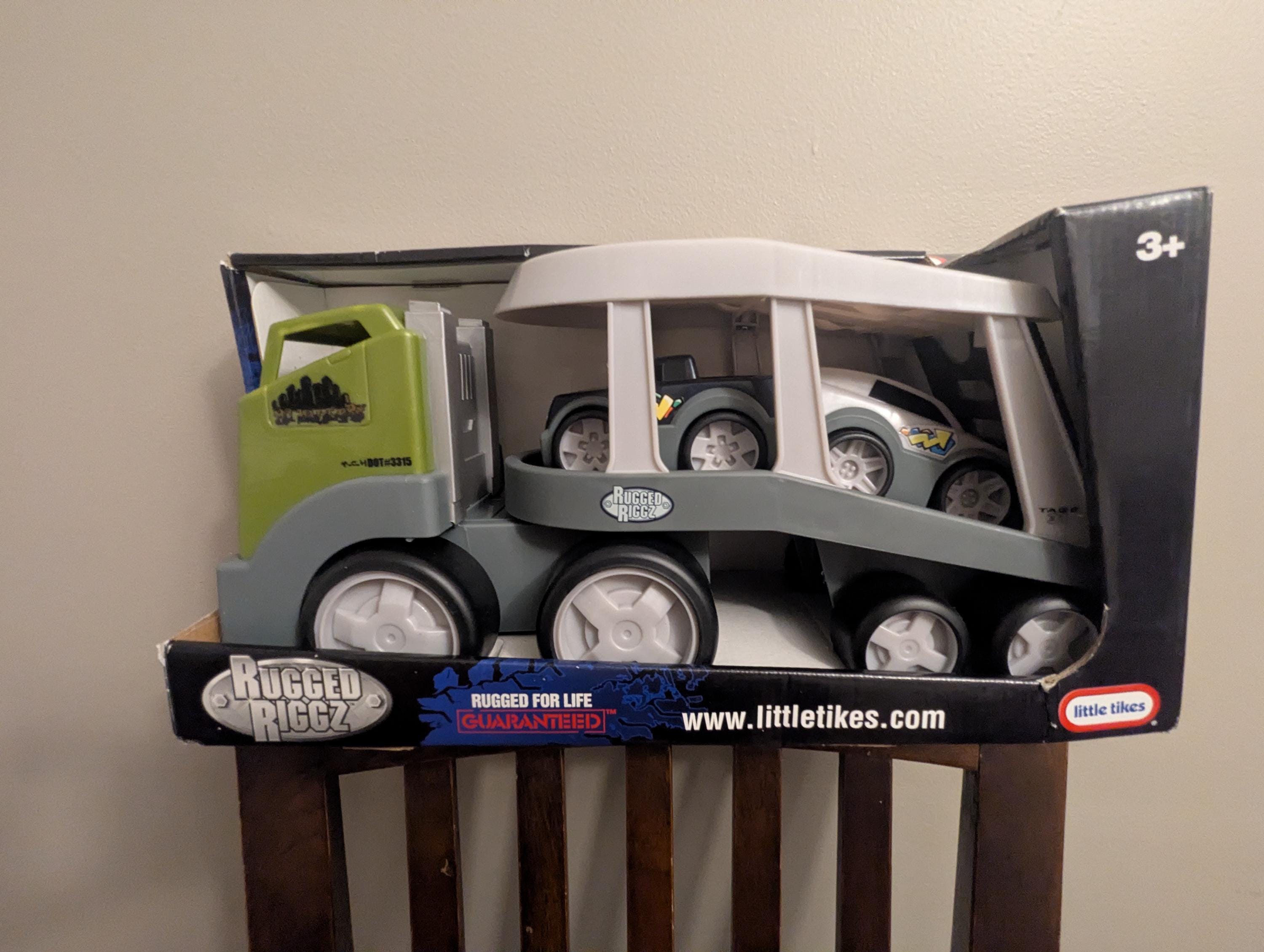 Vintage 2006 Little Tikes Rugged Riggz Car Hauler Transport Truck