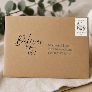 Sobres personalizados con dirección / Sobres de invitación de 5x7 para bodas y baby showers