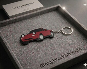Mazda Miata Keychain | Car Enthusiast Gift | MX-5 Silhouette | Premium Automotive Accessories