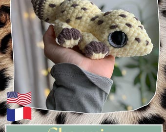 Leopard Gecko Crochet Pattern PDF No Sew Amigurumi Plush Beginner Friendly Charmiz Gecko Pattern Cute Crochet Toy