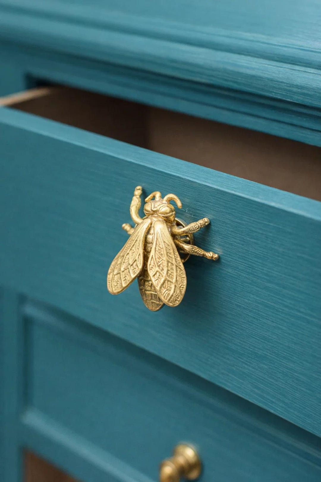 Handmade Vintage Brass Bee Door Handle | Rustic Cabinet Pull | Nature ...