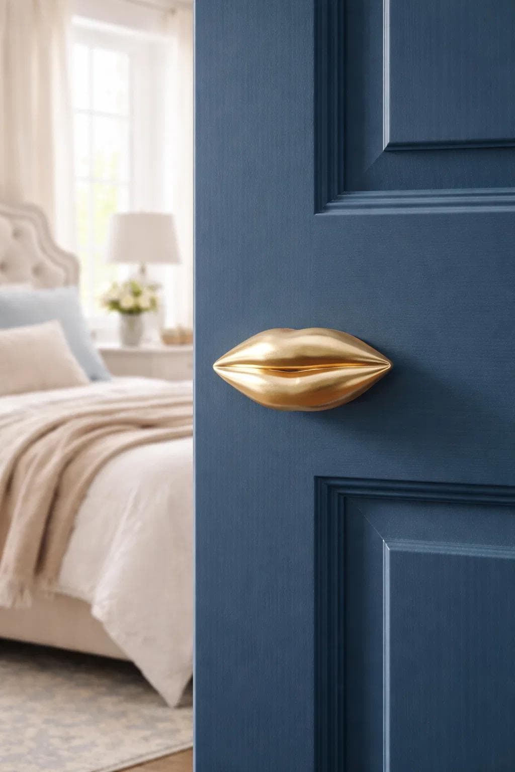 Brass Lips Cabinet Handle - Handcrafted Lip-Shaped Drawer Pull, Unique Home Decor, Warm & Natural Style, Housewarming Gift