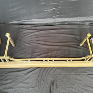 c.1900 Antique Edwardian Brass Fire Fender Victorian Hearth Fender Restoration