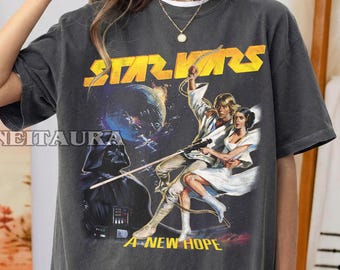 Comfort Colors Disney Star Wars T-Shirt, Retro Star Wars A New Hope Faded, Galaxy's Edge, Star Wars Day, Disneyworld Shirt