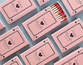 Personalized Matchboxes, Playing Card Design, Bulk Wedding Favors