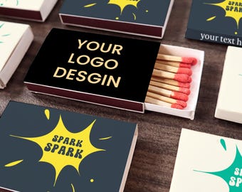 Custom Matchboxes with Your Logo, Personalized Party Favors, Bulk Event Gifts
