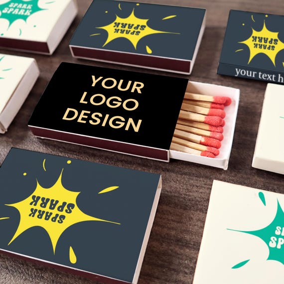 Custom Matchboxes with Your Logo, Personalized Party Favors, Bulk Event Gifts