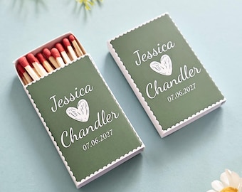Personalized Matchboxes, Bulk Wedding Favors