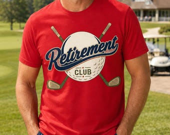 Maglietta da golf per club di pensionamento, regalo divertente per pensionati, maglietta per amanti del golf, maglietta per feste di pensionamento, regalo per golfisti uomini