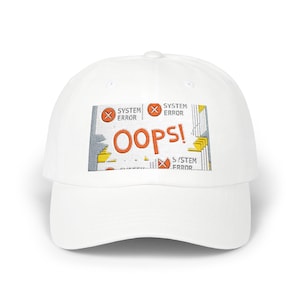 Oops System Error Dad Cap | Tech Humor Hat for Programmers, Software Engineers
