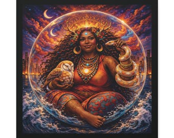 Yemaya - Ozeangöttin Matte Leinwand