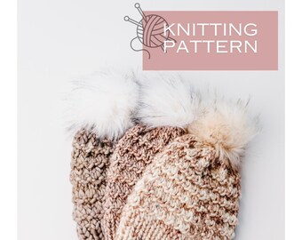 Women’s Knit Hat Pattern - Make Waves Pattern - Easy Beanie Knitting Pattern for Winter - DIY Malabrigo Knit Hat Pattern
