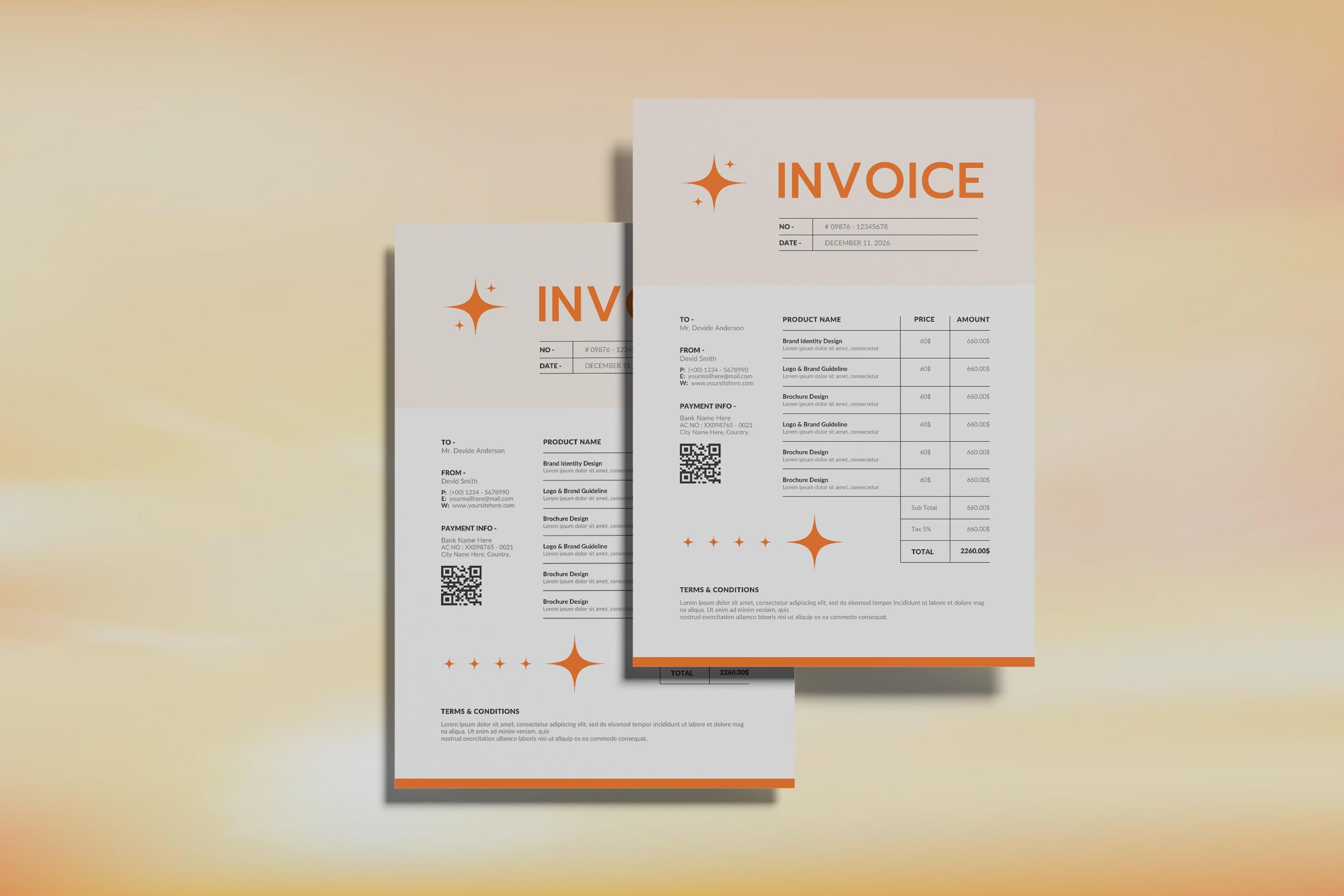 Freelancer Invoice Template | Editable Canva Invoice | Professional ...
