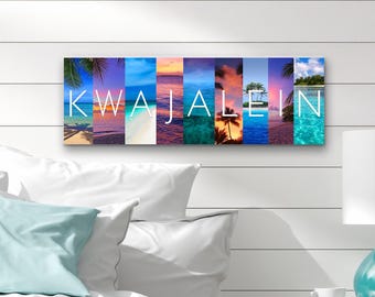 Kwajalein Colors Print |  8 x 24 Canvas