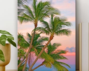 Palm Trees in Pastel Sky