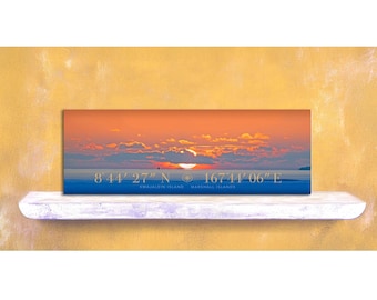 Sun Setting on the Horizon  Coordinate  8 x 24 Canvas Print