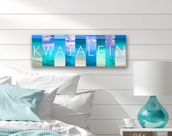 Kwajalein Water Print - 8 x 24 Canvas