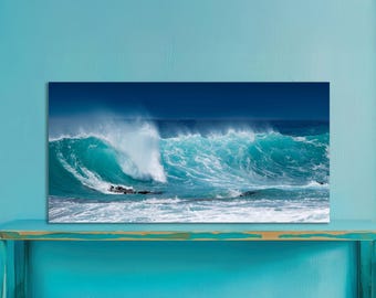 Curve of an Ocean Wave - 12 x 24 Art Print