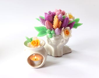 Duftmelts, Wachsmelts aus Bienenwachs und Olivenwachs, Wax Melts für Duftlampe, Personalisiertes Geschenk, Geschenk Ostern, Muttertag