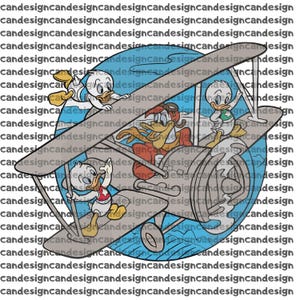 Disney Ducktales MC Quack Dewey Louie Huey Flying High Retro png, WDW Magic Kingdom Disneyland Family Vacation Holiday Birthday Gift