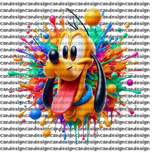 Pluto aquarel clipart, Mickey Mouse, png (digitale download)