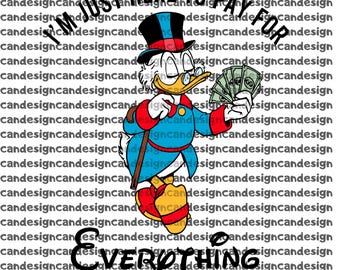 I'm Just Here To Pay For Everything SVG | Scrooge McDuck PNG | Funny Dad Vacation Shirt Design | Family Trip Matching Clipart | Theme Park