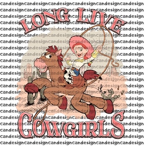 Länge leve cowgirls png, Toy Story png, Retro Toy Story png, Jessie png, Toy Story-skjorta png, Cowgirls png, Endast png, Digital fil bild 1