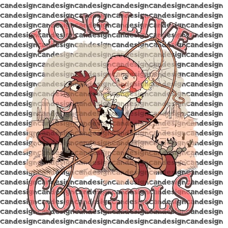 Länge leve cowgirls png, Toy Story png, Retro Toy Story png, Jessie png, Toy Story-skjorta png, Cowgirls png, Endast png, Digital fil bild 1