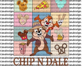 Vintage Disney Chip och Dale Snacks-turnén png, Disney Snack-tur runt världen png, Disney Epcot-resa, Disneyland-semester 2026 png