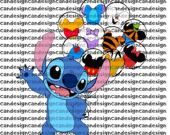 Disney Stitch Png, Stitch Balloons Angel and Stitch Png, Magical Snacks Png, Disneyland Birthday Boy Png, Stitch Kid Png, Disney Trip Family
